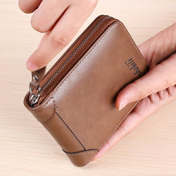 New Men's Wallet Large Capacity Multi Card Zero Wallet Men's Wallet Handheld Zipper Wallet Fashion Trend