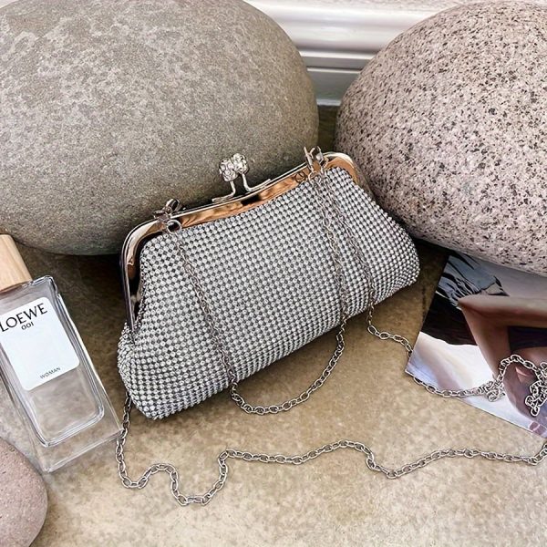 Daily Commuting Fashion Versatile High-end Texture Niche Small Bag New Korean Version Fashion Wallet Ins Crossbody Internet Celebrity Dinner Clip Chain Bag